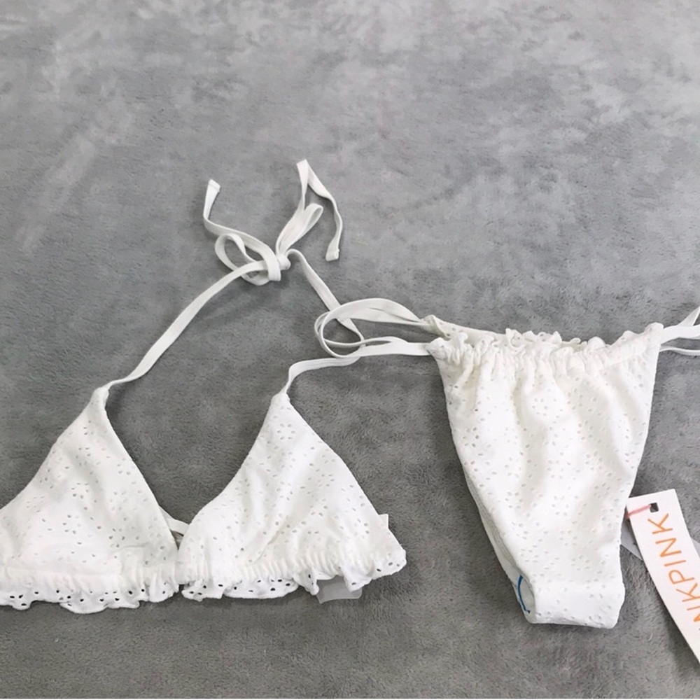 MINKPINK White Eyelet Bikini